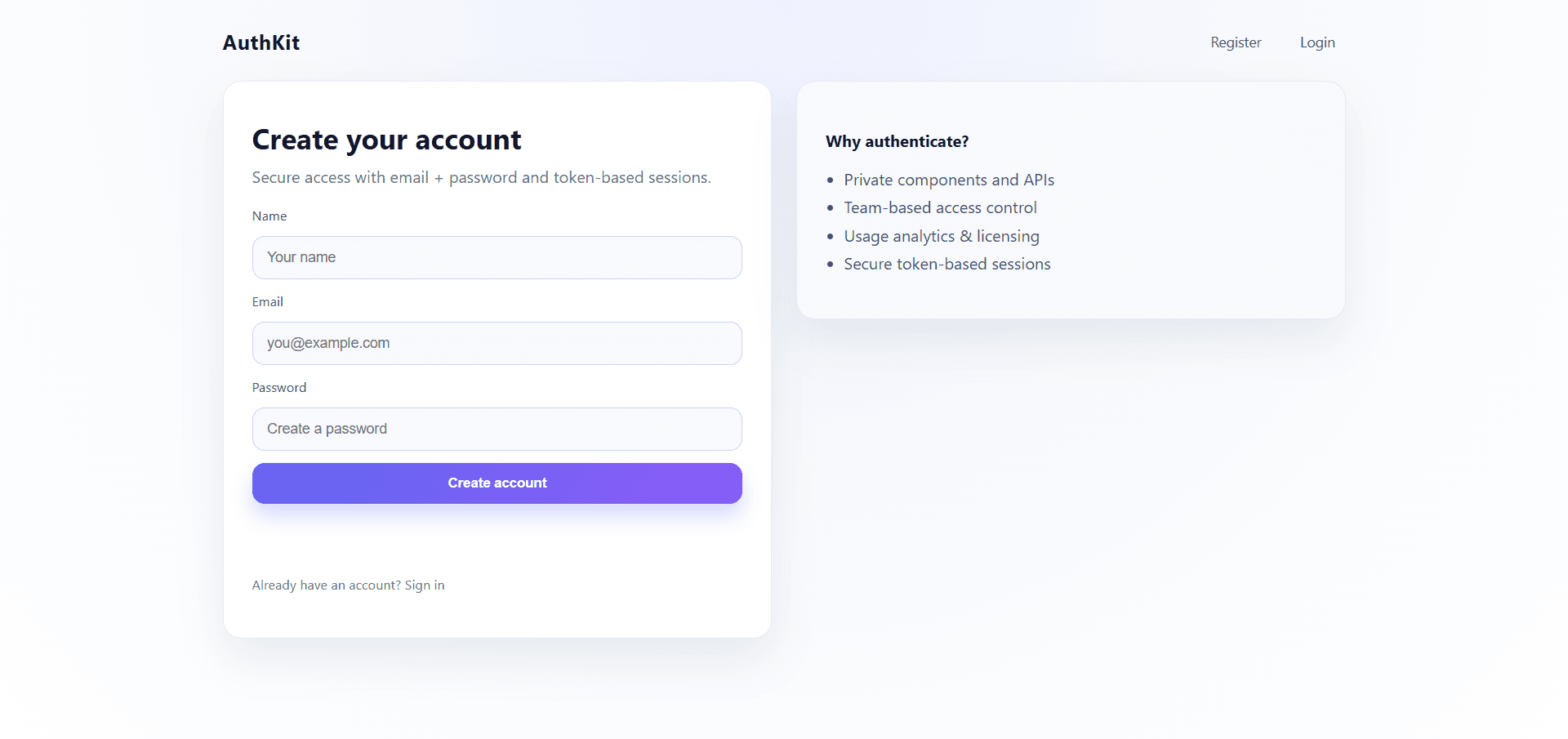 User Authentication System preview